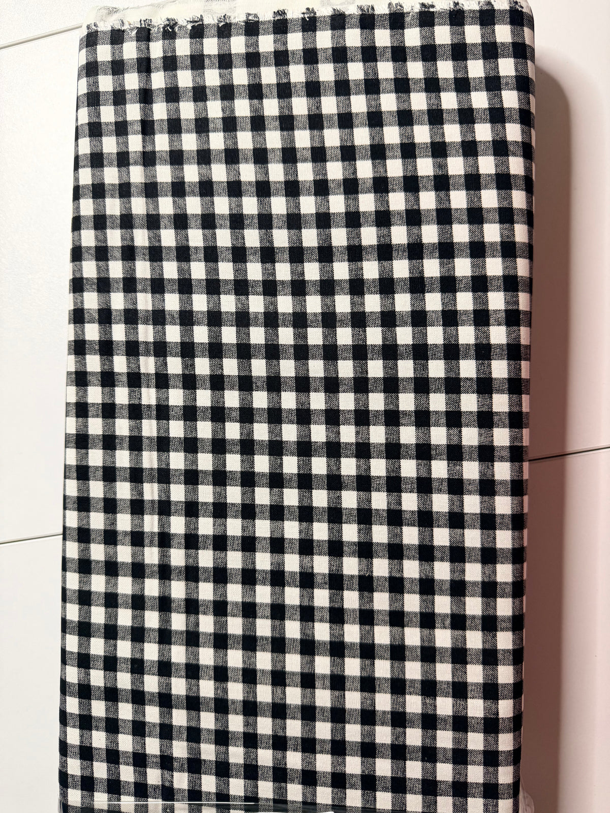 Santee Printed Cottons Large Check - Black