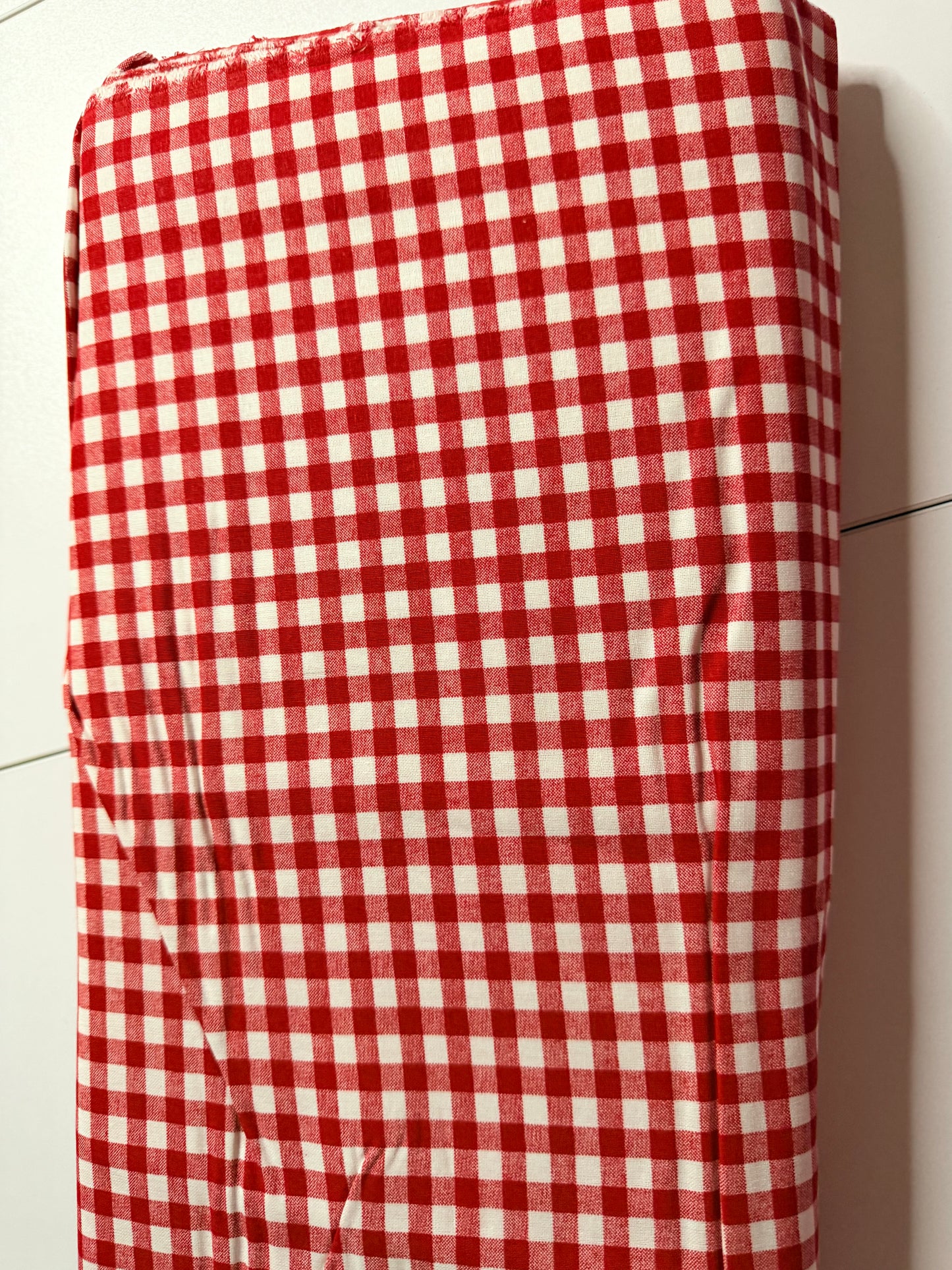 Santee Printed Cottons Large Check - Lipstick