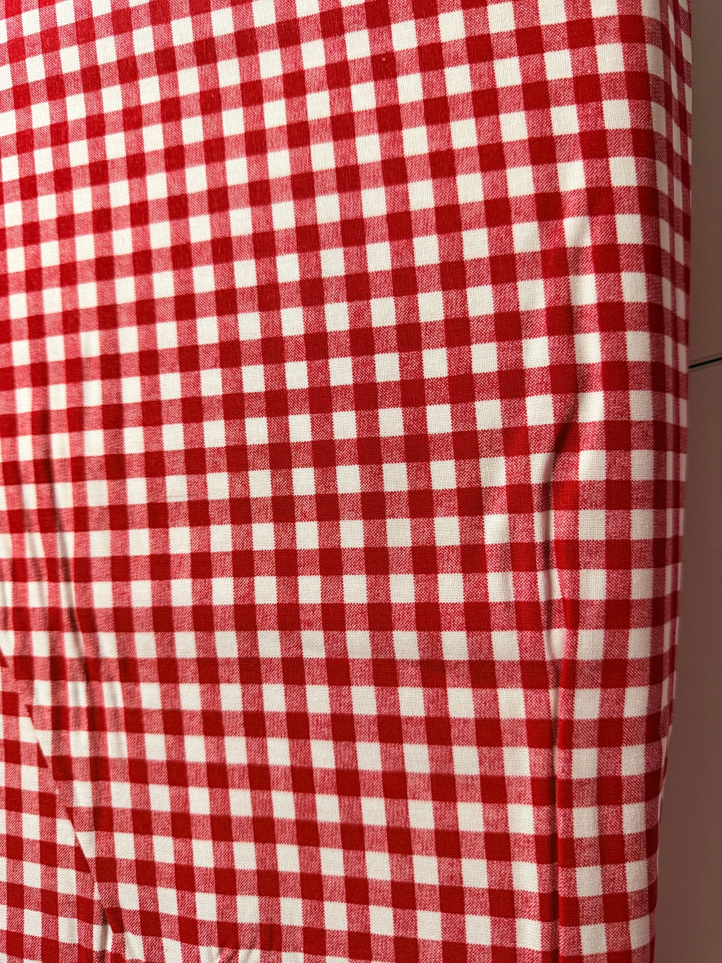 Santee Printed Cottons Large Check - Lipstick