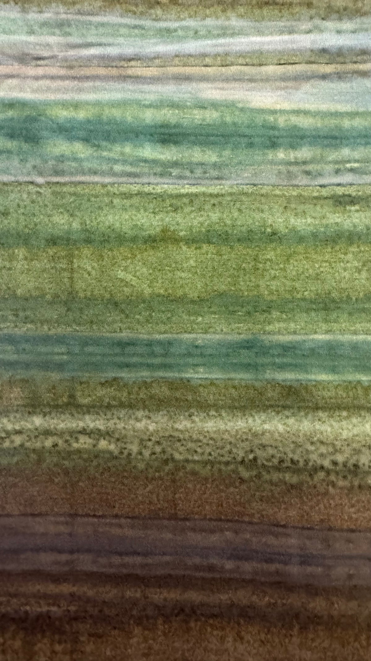 Green & Olive Striped Batik Fabric