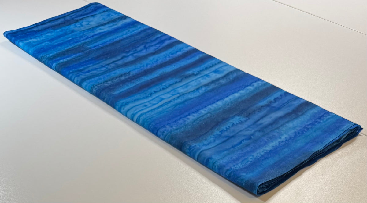 Royal Blue Tonal Stripe Batik Fabric