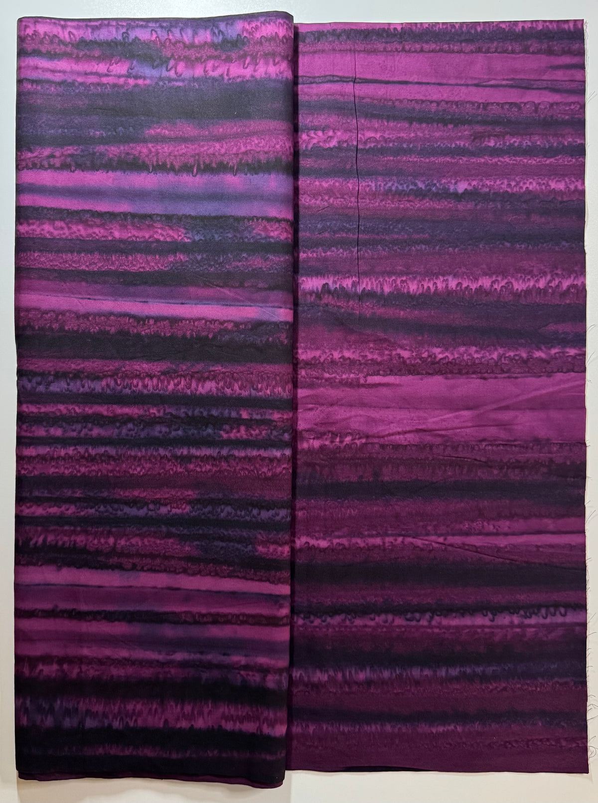 Purple & Magenta Striped Batik Fabric
