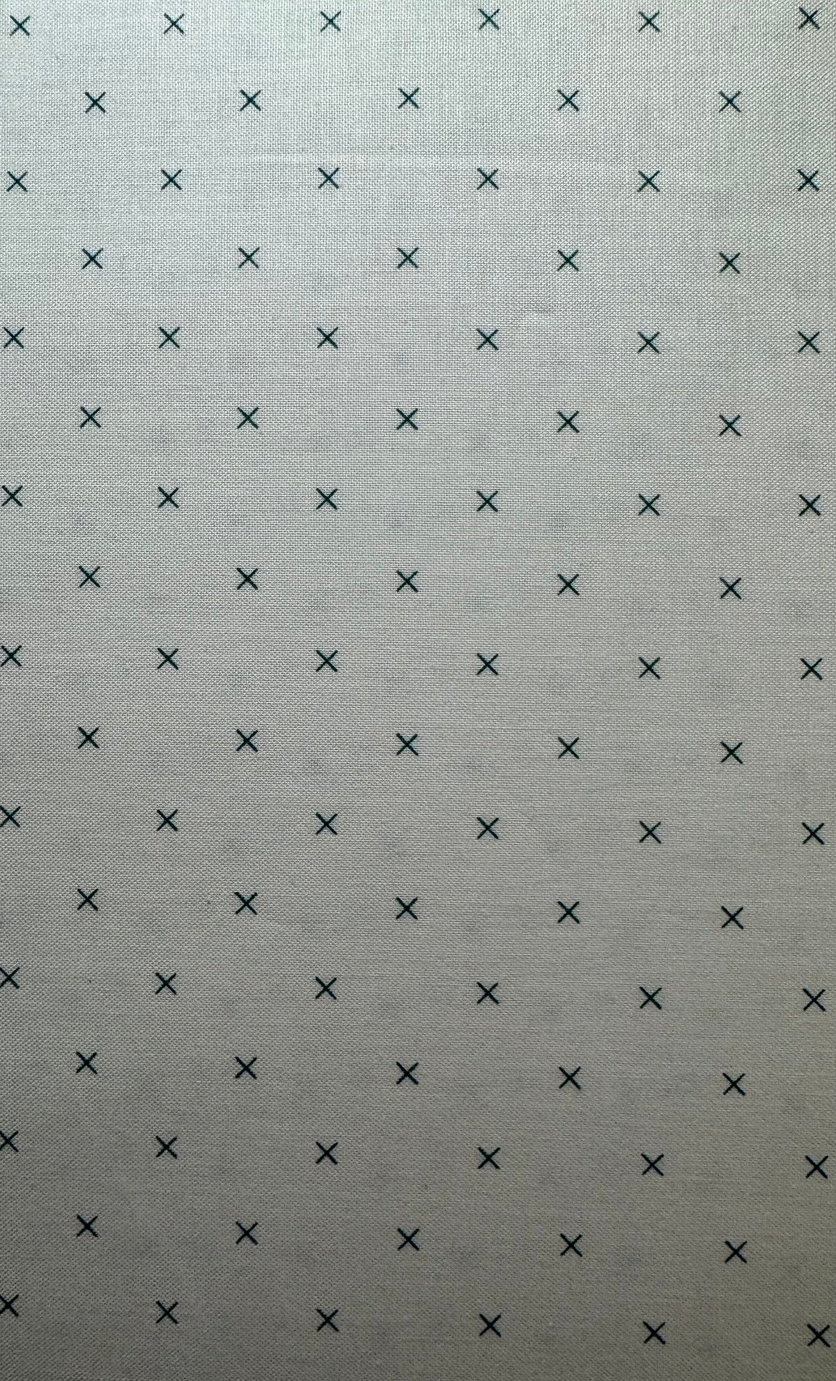 Lori Holt Bee Cross Stitch Jade Fabric – Low Volume Cream Blender – Quilting Cotton by the half Yard – Small X Print C747-JADE