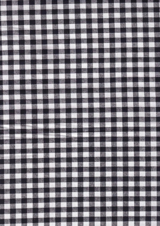 Santee Printed Cottons Large Check - Black