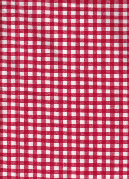 Santee Printed Cottons Large Check - Lipstick
