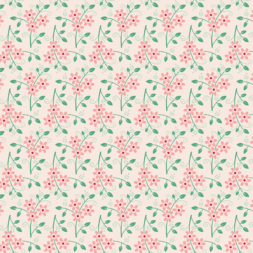 Lori Holt Berry & Sage 108 Inch Wide Back Bouquet Latte Fabric by the Yard – Riley Blake Designs Quilt Backing Fabric