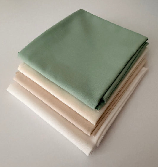 Low Volume Fat Quarter Bundle | Neutral Quilting Cotton | Modern Quilt Background Fabric