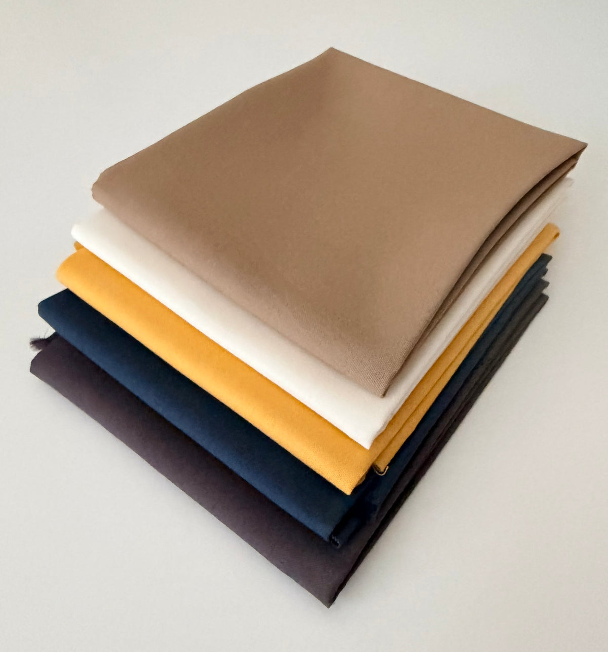 Modern Quilt Fabric Bundle | Fat Quarter Cotton Bundle | Navy Honey Charcoal Quilt Palette