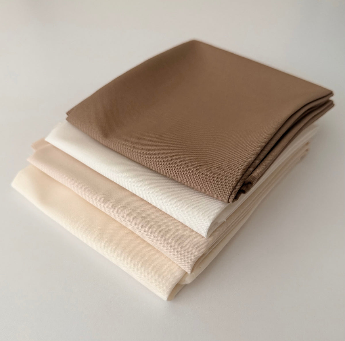 Neutral Fat Quarter Bundle | Low Volume Quilt Background Fabrics | Cream White Cotton Bundle