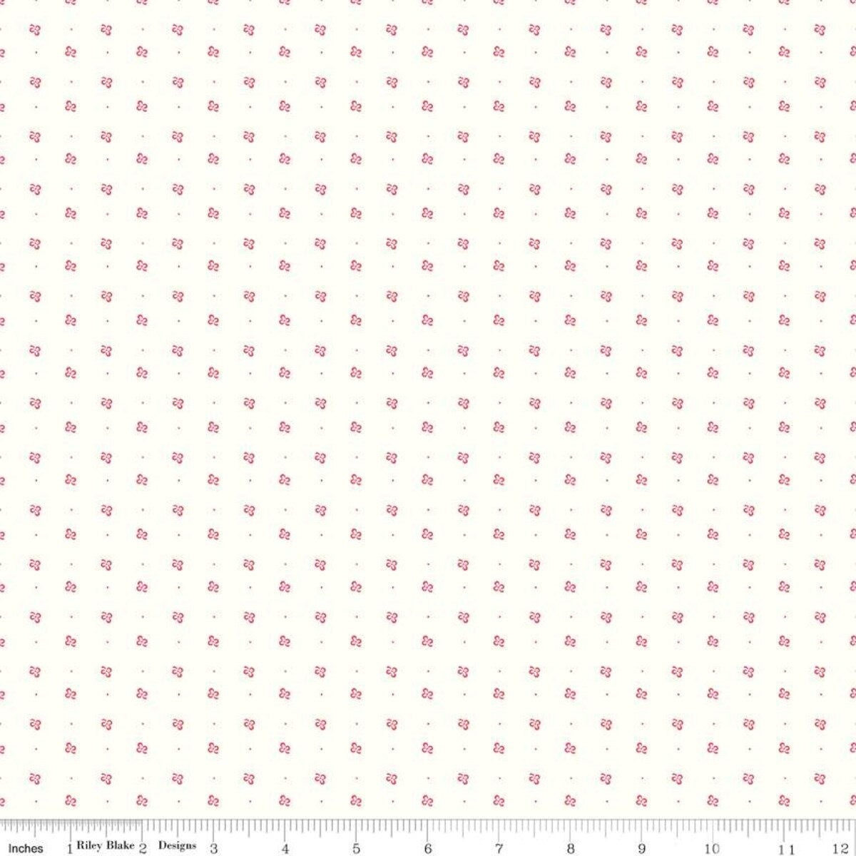 Lori Holt Bee Backgrounds Clover Tea Rose Low Volume Fabric – Neutral Floral Blender – Cream Quilting Cotton by the Yard – Ba