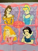 Disney Princess Pillow Fabric Panel – Belle Cinderella Aurora Snow White – 18” × 44”
