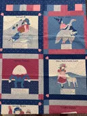 Vintage Mother Goose Nursery Rhyme Fabric Panel – 44” × 35”